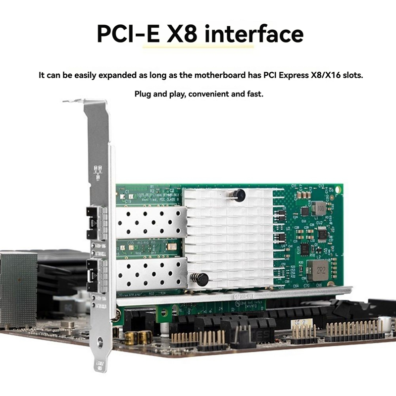 10Gb Sfp+ Pcie Network Card Dual Port - X520-DA1 10 GB SFP+ Dual-Port-Netzwerkkarte PCI-E