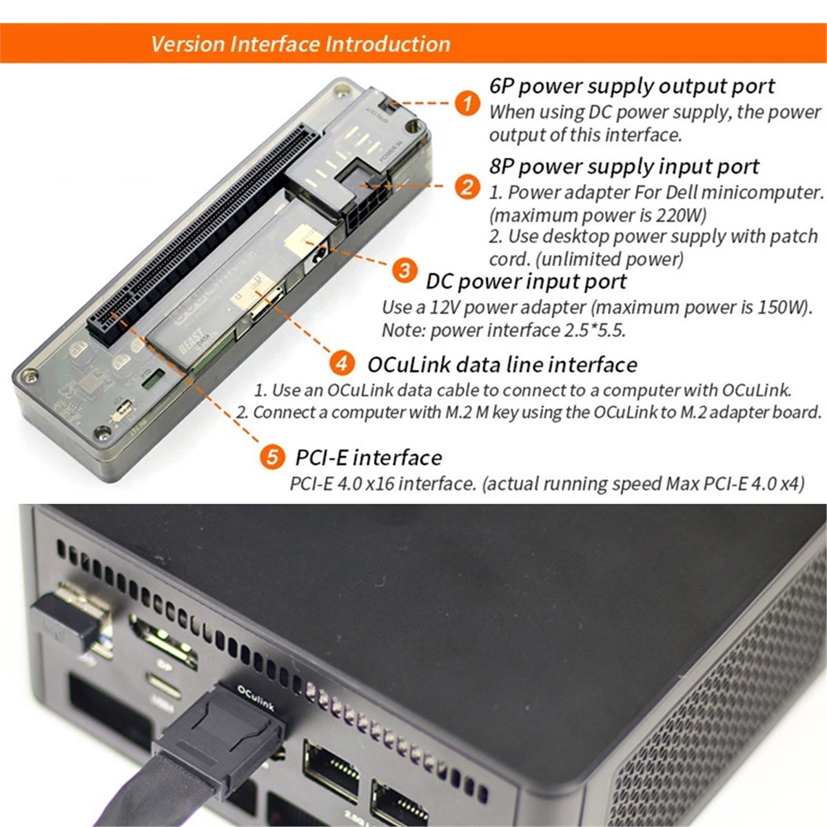 External Gpu Dock Pcie 4.0 Oculink - Aktion OCuLink GPU-Dock mit M.2 M-Key