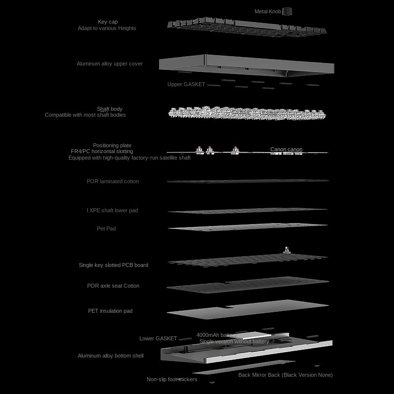 HJSDZHI AL75V2 Mechanisches Ta – Mechanical Keyboard Barebone Aluminum Gasket 75 Bewertung und Preis