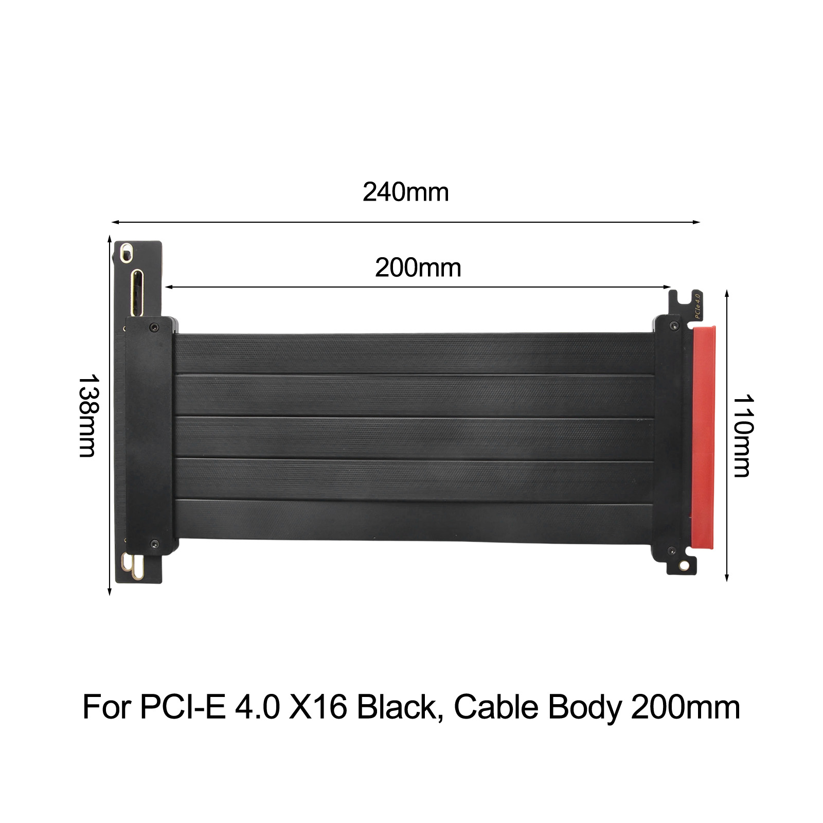 PCIe 4.0 X16 Riser-Kabel 20cm  – Pcie 4.0 X16 Riser Cable 90 Degree Bewertung und Preis