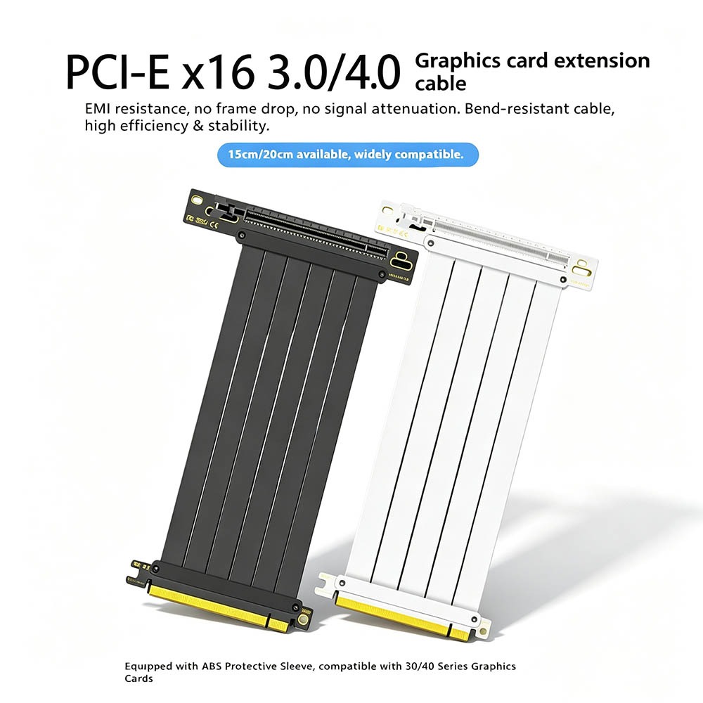PCI‑E 4.0/3.0 X16 GPU Riser-Ka – Pcie 4.0 X16 Riser Cable 90 Degree Bewertung und Preis