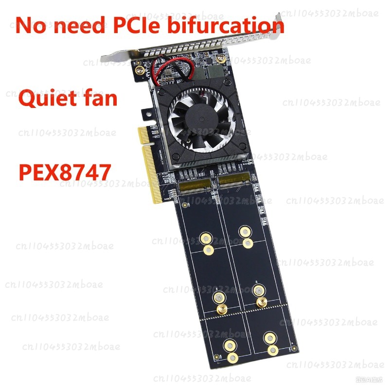 PEX8747 Chip PCIe 3.0 X8 Quad  – Quad M.2 Nvme Pcie Bifurcation Card Bewertung und Preis